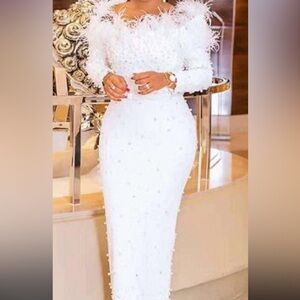 Chic White Long Sleeve Dress